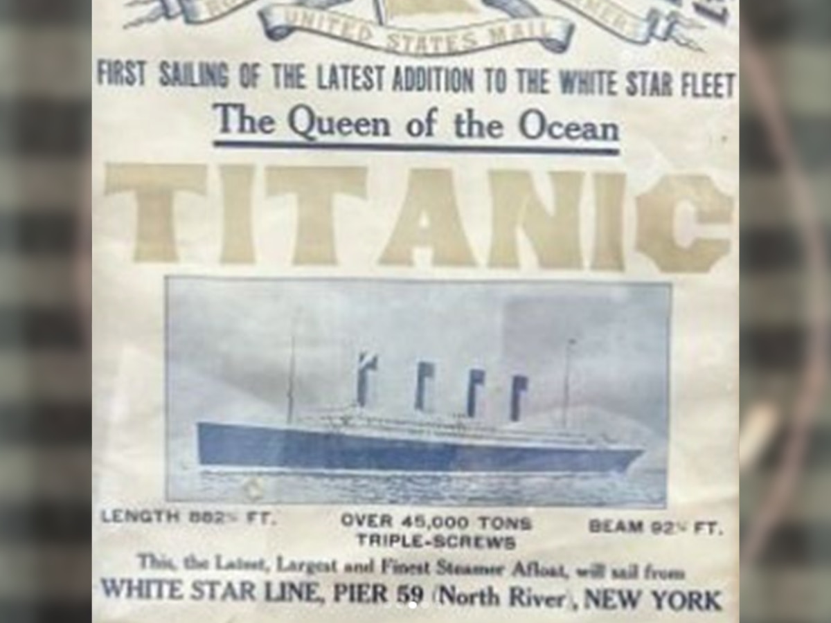 luxury cruze titanic first class menu to be auctioned 