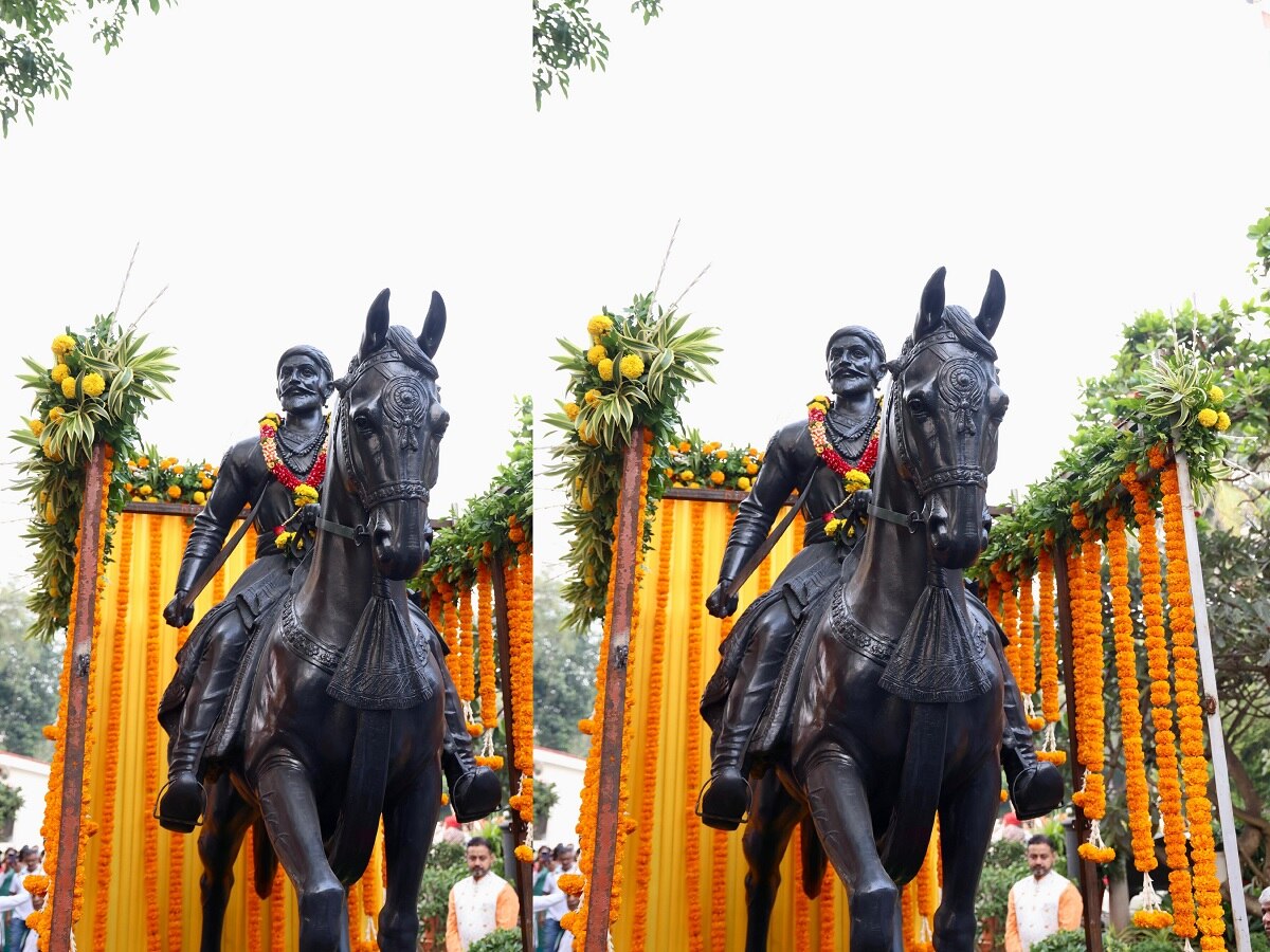 भारत-पाक सीमेवर छत्रपती शिवाजी महाराजांचा भव्य पुतळा title=