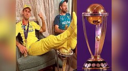 हातात बिअरची बॉटल आणि पायाशी...; World Cup विजयानंतर मिशेल मार्शला ही कसली झिंग?
