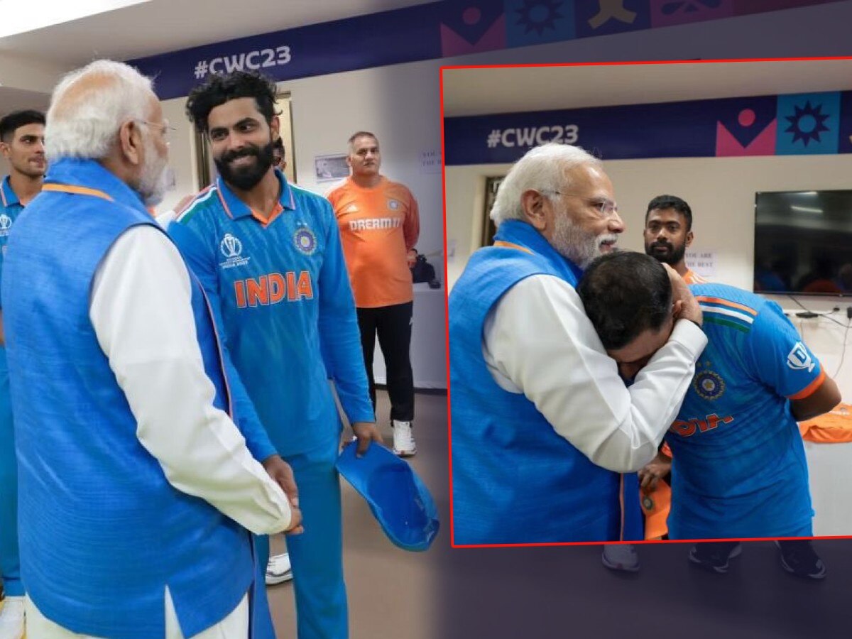 'पराभवानंतर PM मोदी ड्रेसिंग रुममध्ये आले अन्...'; टीम इंडियातील खेळाडूंनी शेअर केले फोटो title=
