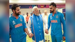 भारत वर्ल्ड कप हरल्यानंतर मोदी ड्रेसिंग रुममध्ये जाऊन रोहितला म्हणाले, 'अरे थोडं...'; पाहा Video