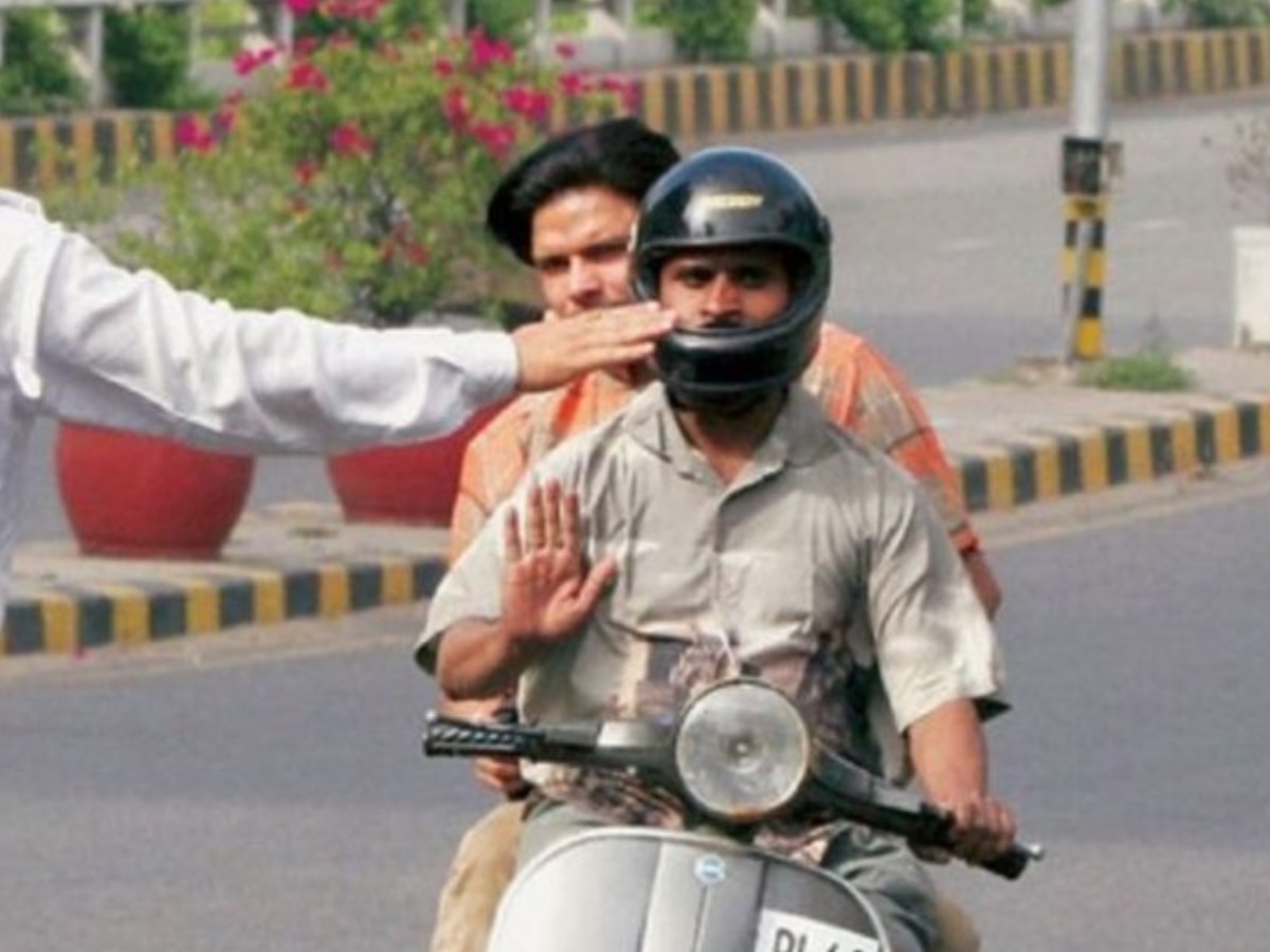 Traffic Rules wear a helmet ISI Mark motorcycle challan