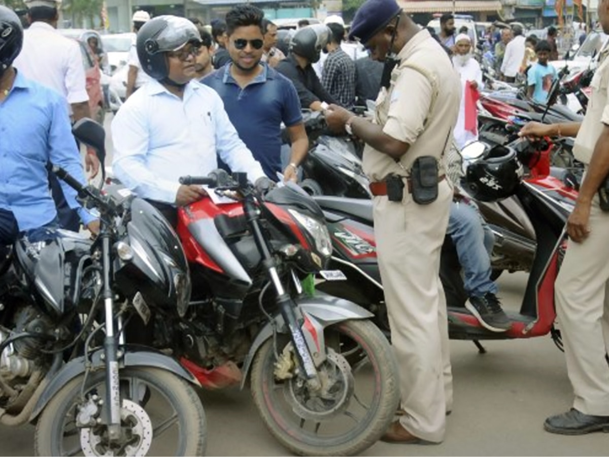 Traffic Rules wear a helmet ISI Mark motorcycle challan