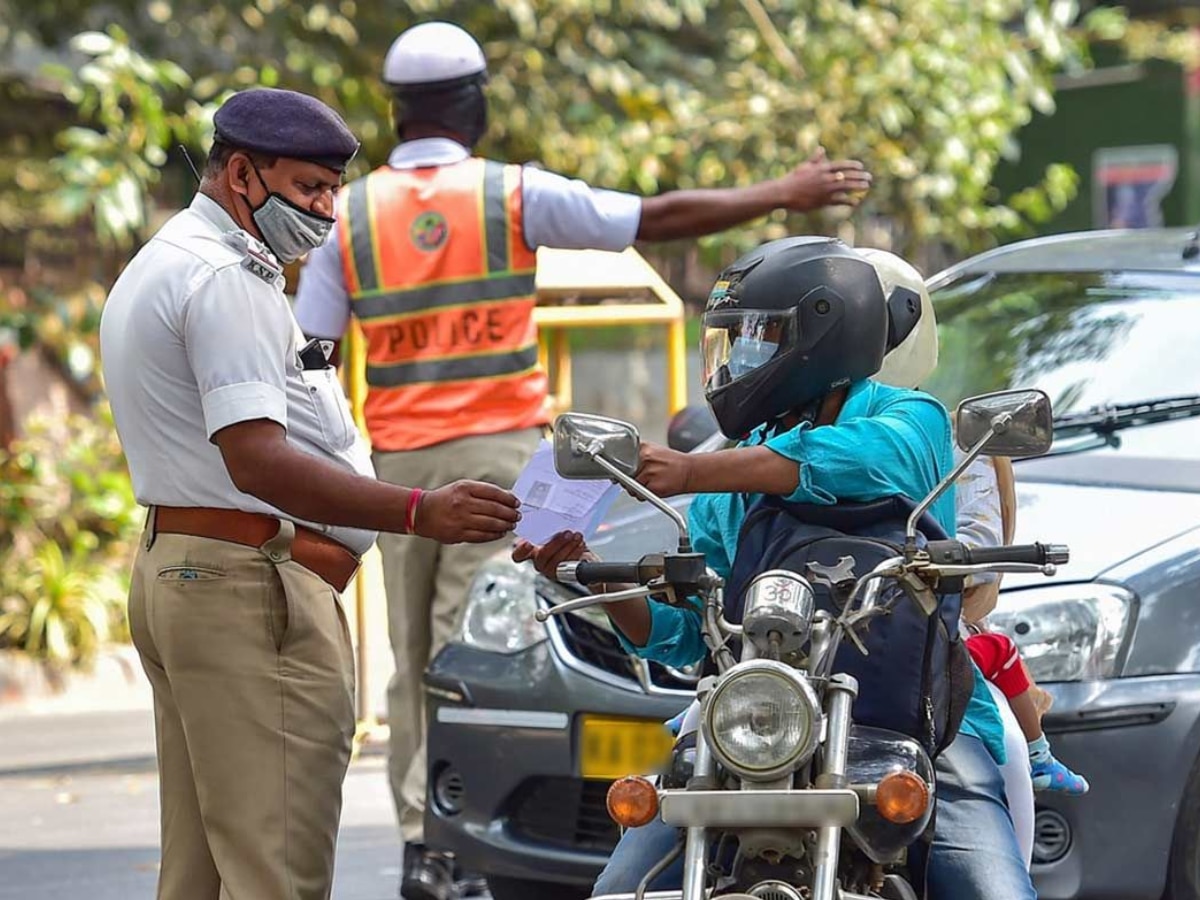 Traffic Rules wear a helmet ISI Mark motorcycle challan