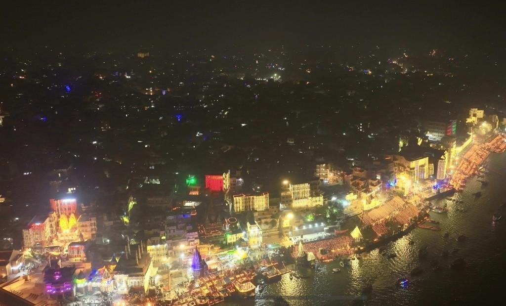 Pm Modi shares photos of kashi dev diwali 2023