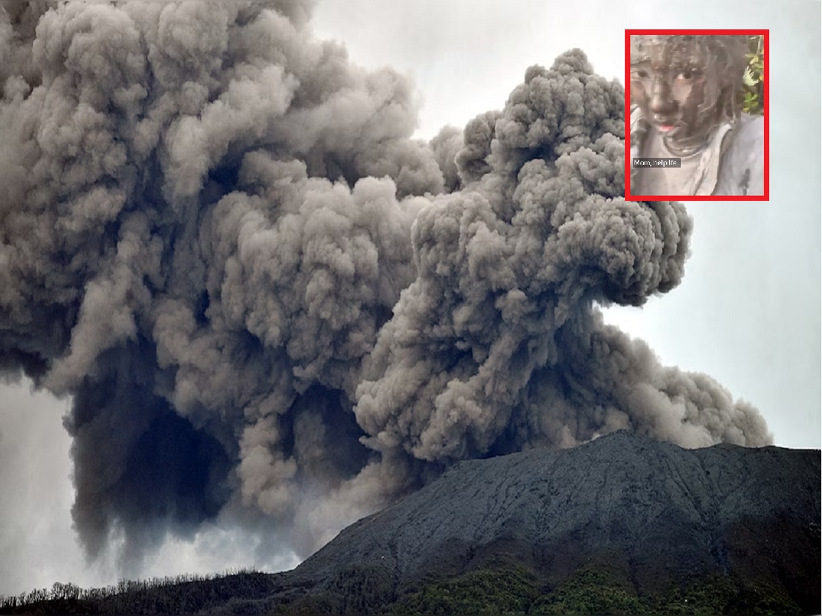 बापरे! इंडोनेशियात ज्वालामुखी उद्रेकाचे 11 बळी, अचानक समोर आला राखेनं माखलेल्या तरुणीचा भयंकर VIDEO  title=