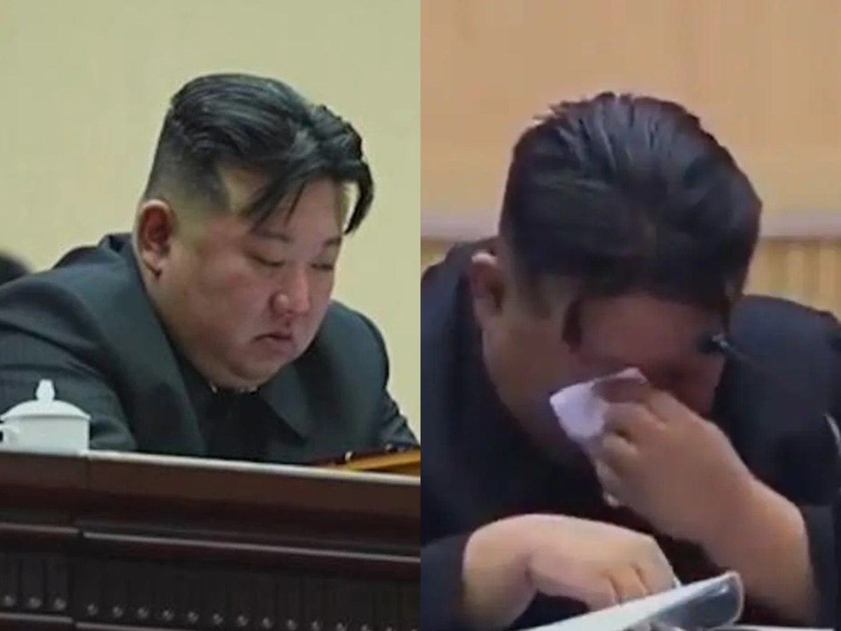 'माझ्या देशात साधं...,' उत्तर कोरियाचा हुकूमशाह किम जोंग उन भर पत्रकार परिषदेत रडला; पाहा VIDEO title=