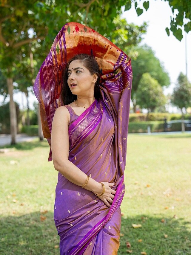  Actress Sonali Kularni, Sonali Kularni preserves Marathi culture, Sonali Kularni in Dubai, Sonali Kularni  saree look,