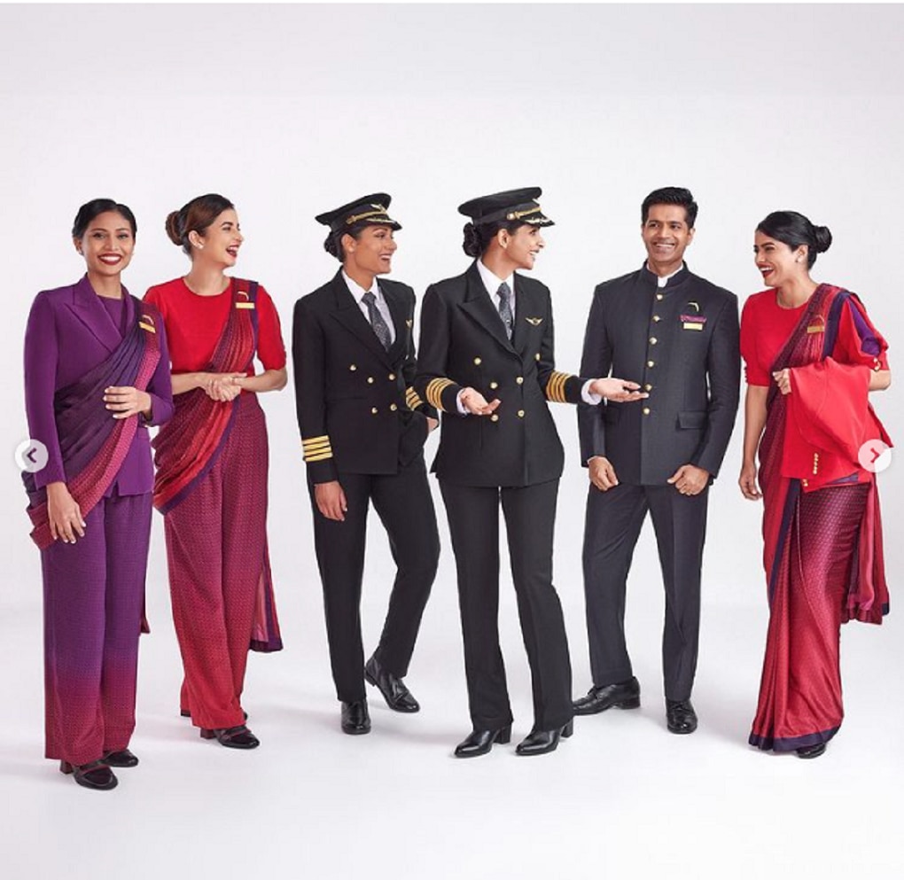 Air India Unveiled New Uniform for Crew Members designed by Manish Malhotra