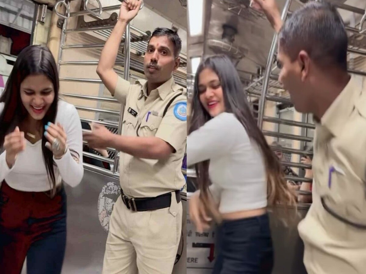 VIDEO: ट्रेनमध्ये तरुणीसह डान्स करणं होमगार्डला पडलं महागात; Reel च्या नादात सगळं गमावलं title=