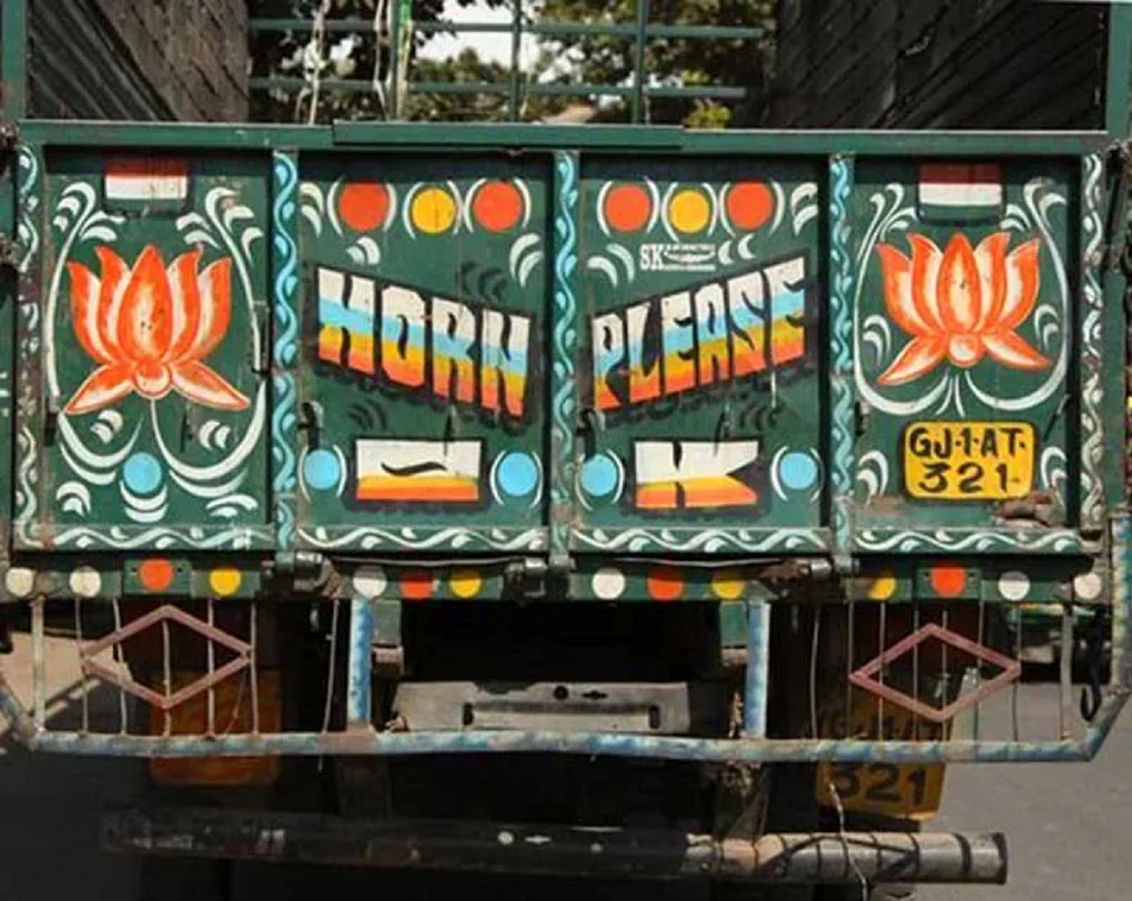 what is the reason writing Horn OK Please Behind the Truck