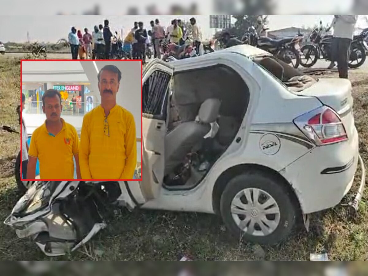 लातूरमध्ये ट्रॅक्टर-कारचा भीषण अपघात; तीन शिक्षकांसह चालकाचा जागीच मृत्यू title=