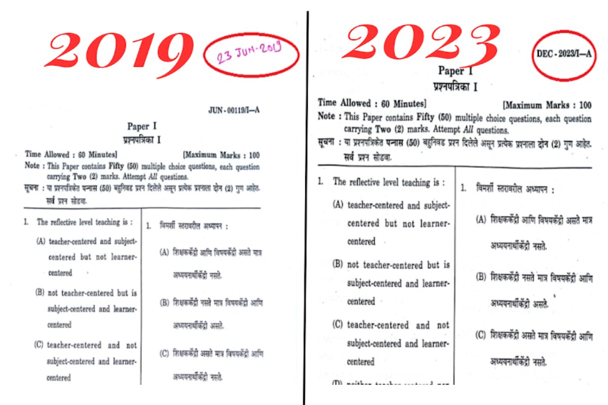 राज्य सरकारकडून विद्यार्थ्यांची थट्टा; 2019 चाच पेपर जशाच्या तसा 2023 च्या परीक्षेला