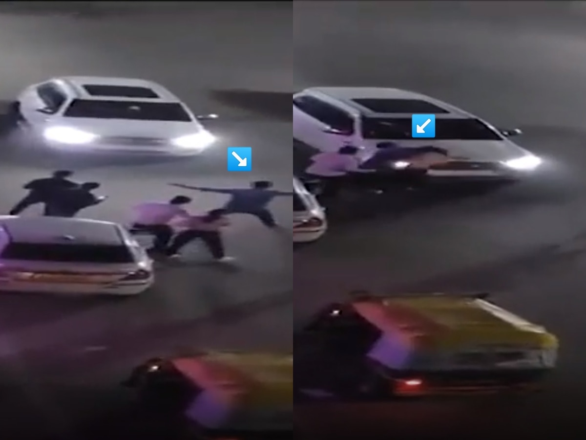 आधी कारने उडवलं नंतर अंगावर घातली गाडी; तरुणीचा मृत्यू, नाईट क्लबच्या बाहेरील राडा CCTV त कैद title=