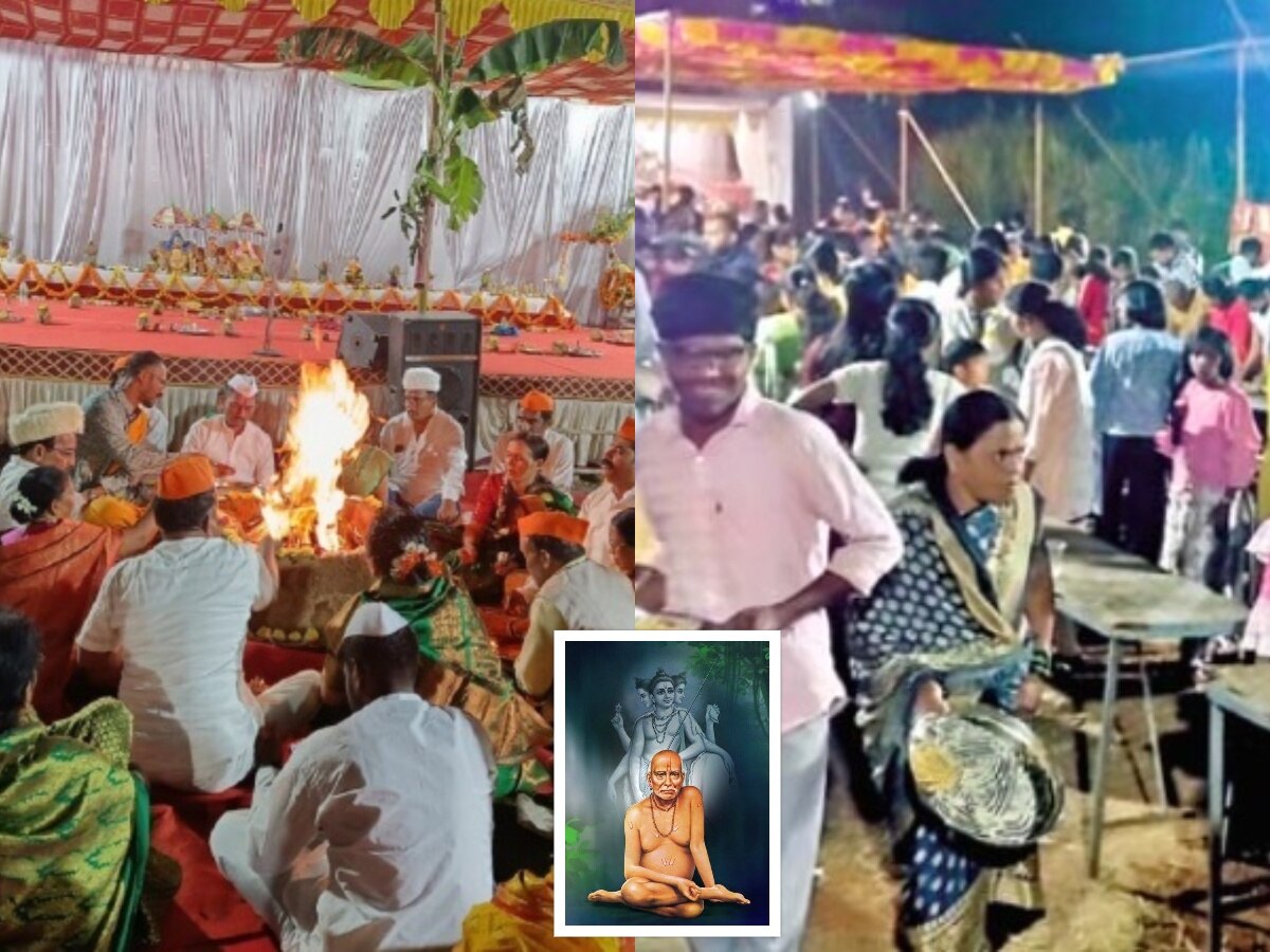 'पोटी स्वामी समर्थ जन्माला आले', कोल्हापुरात आई-वडिलांनी भरवला दरबार; 10 हजार लोकांना महाप्रसादाचं वाटप