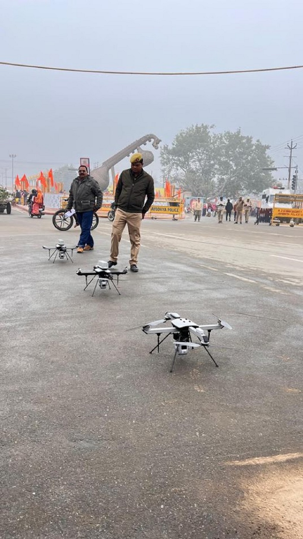 Ayodhya Ram Mandir Modi road show preparation in photos 