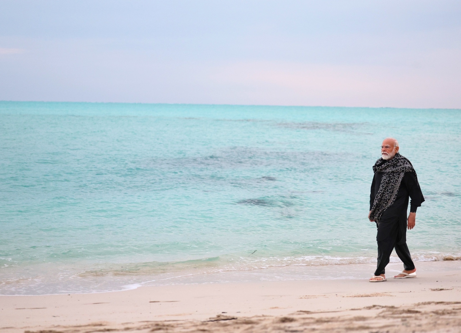 Photos Of PM Modi snorkelling in Lakshadweep