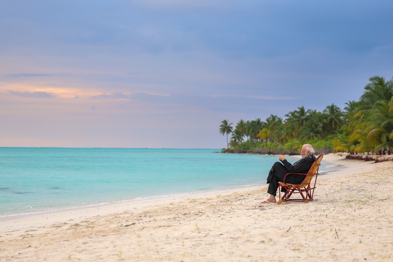 Photos Of PM Modi snorkelling in Lakshadweep