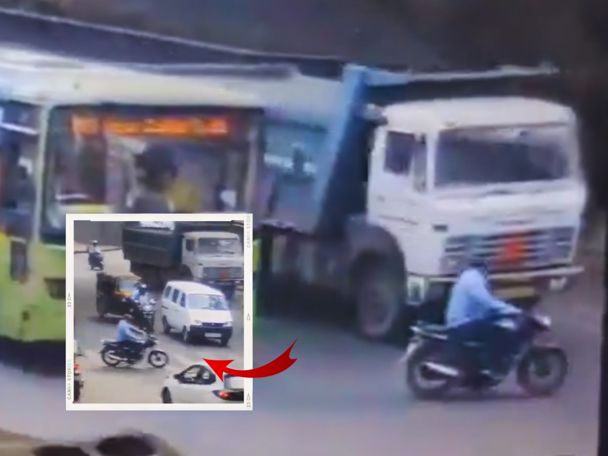 Pune Accident : धक्कादायक! पुण्यातील येरवडा चौकामध्ये भीषण अपघात; Video पाहून थरकाप उडेल title=