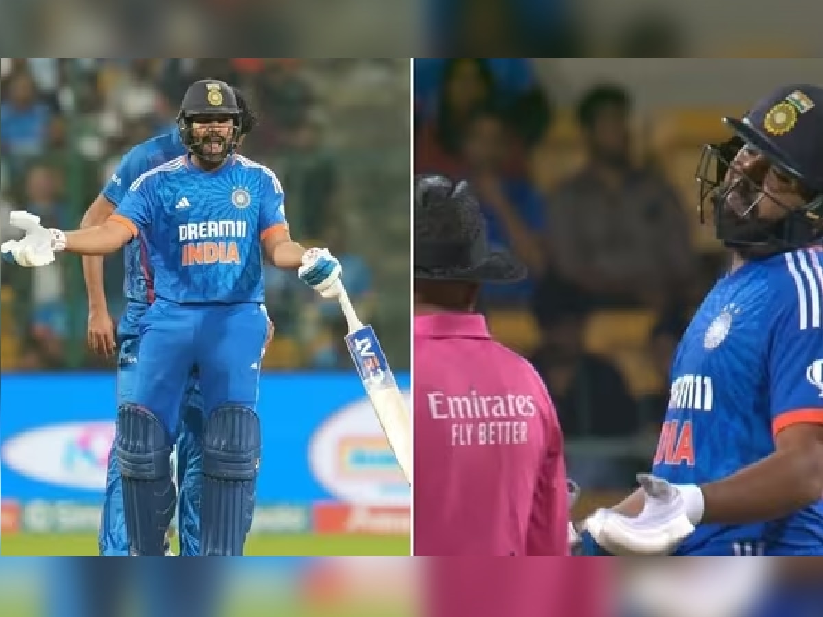 Rohit Sharma: अगोदरच दोन भोपळे नावे आहेत, त्यात तू...; भर मैदानात अंपायरला असं का म्हणाला रोहित? title=