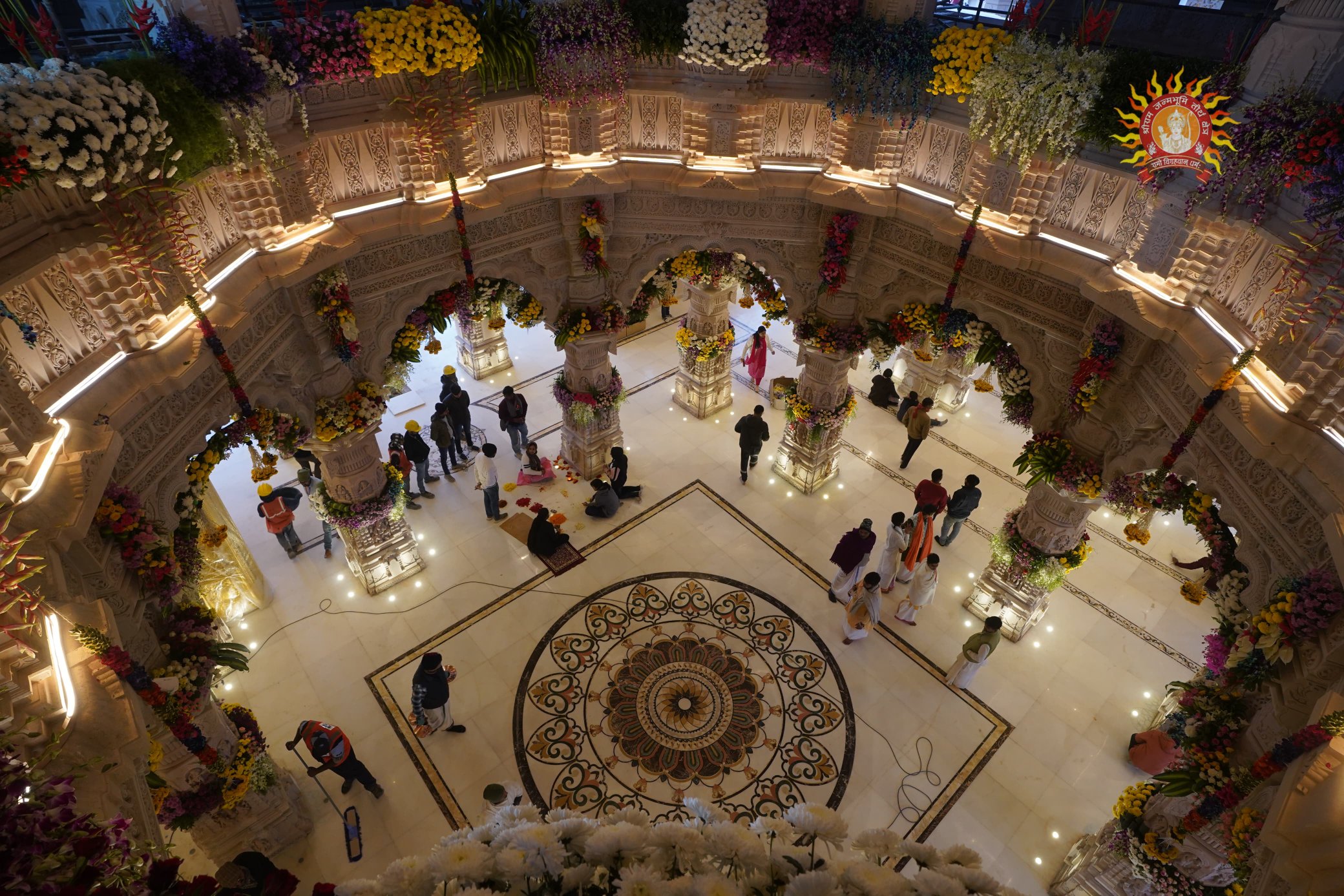 Ayodhya Ram Mandir Pran Pratishtha Flower Decoration