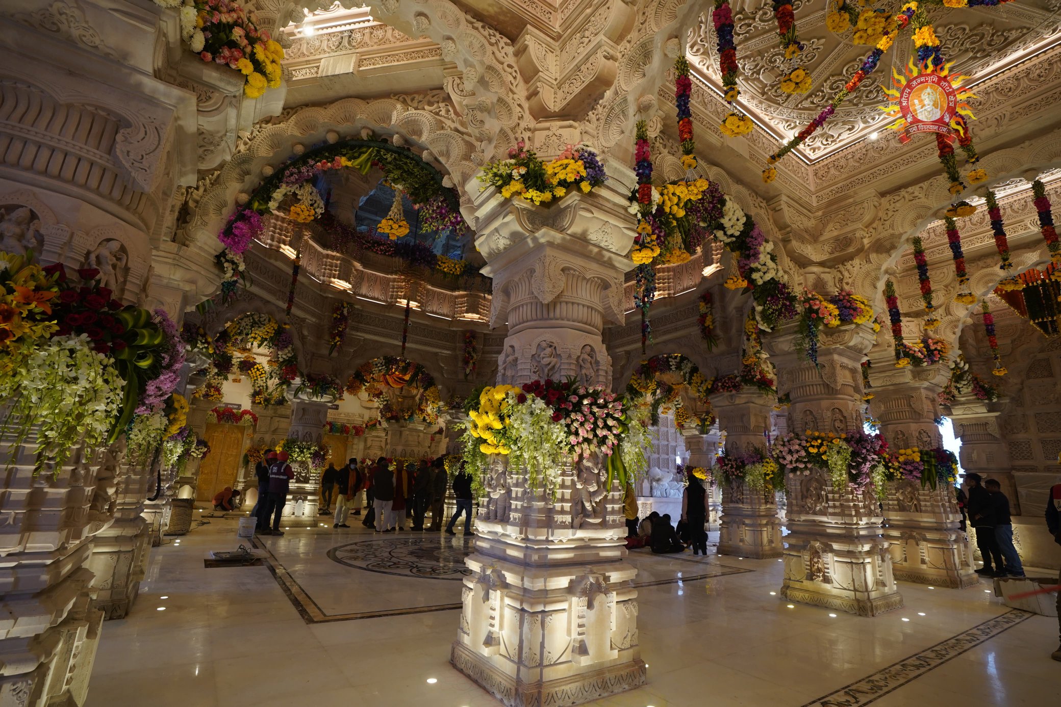 Ayodhya Ram Mandir Pran Pratishtha Flower Decoration