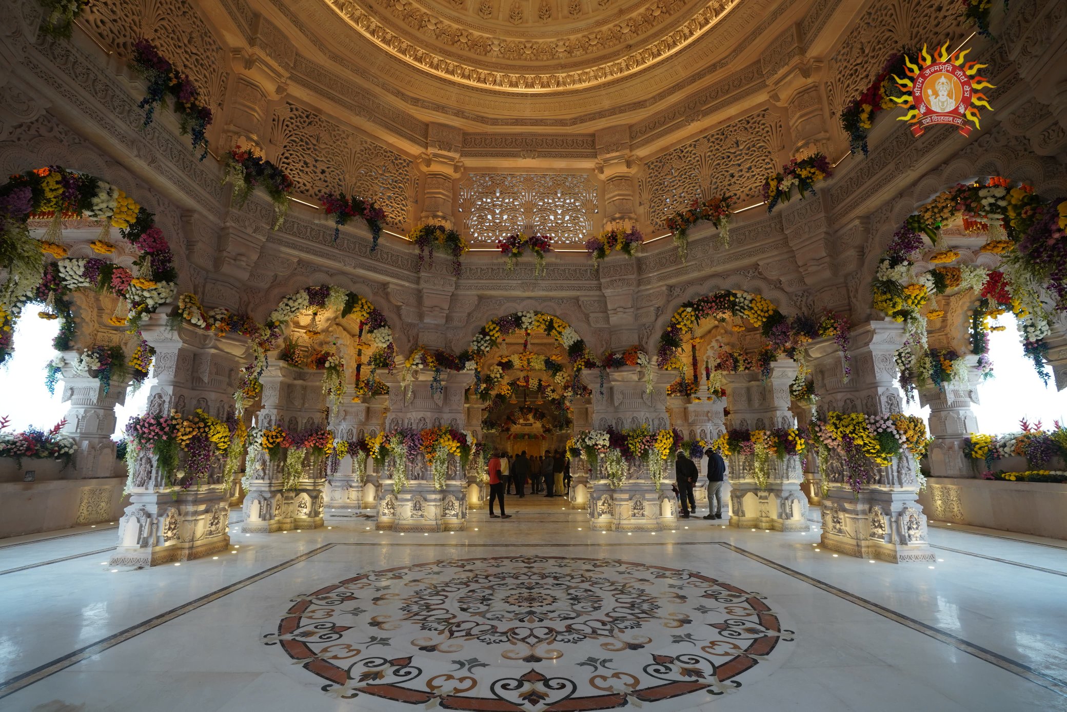 Ayodhya Ram Mandir Pran Pratishtha Flower Decoration