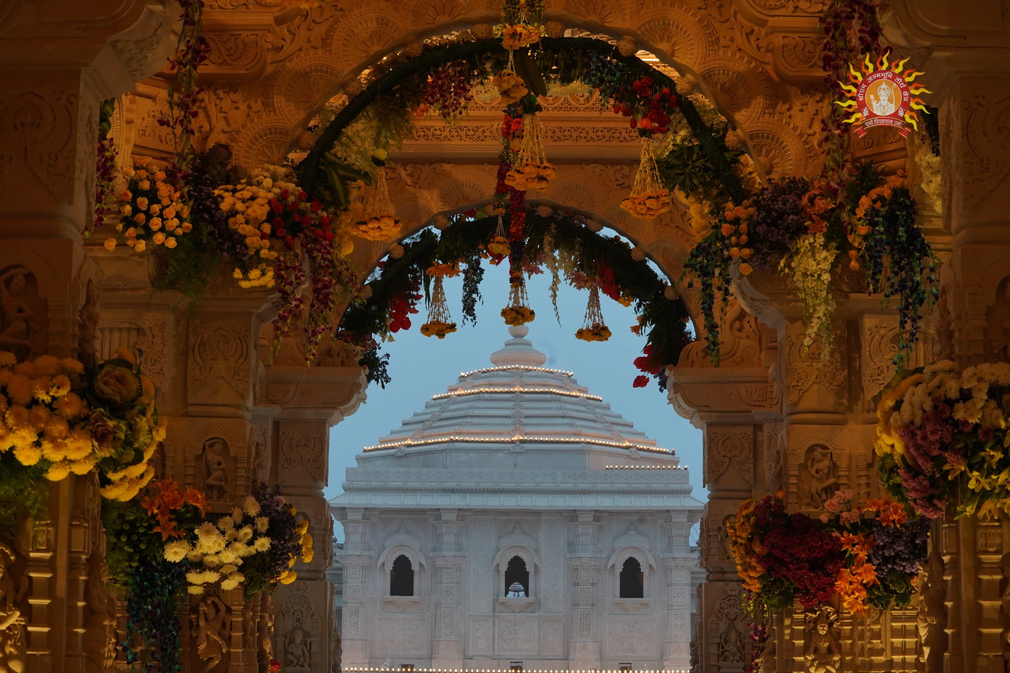 Ayodhya Ram Mandir Pran Pratishtha Flower Decoration