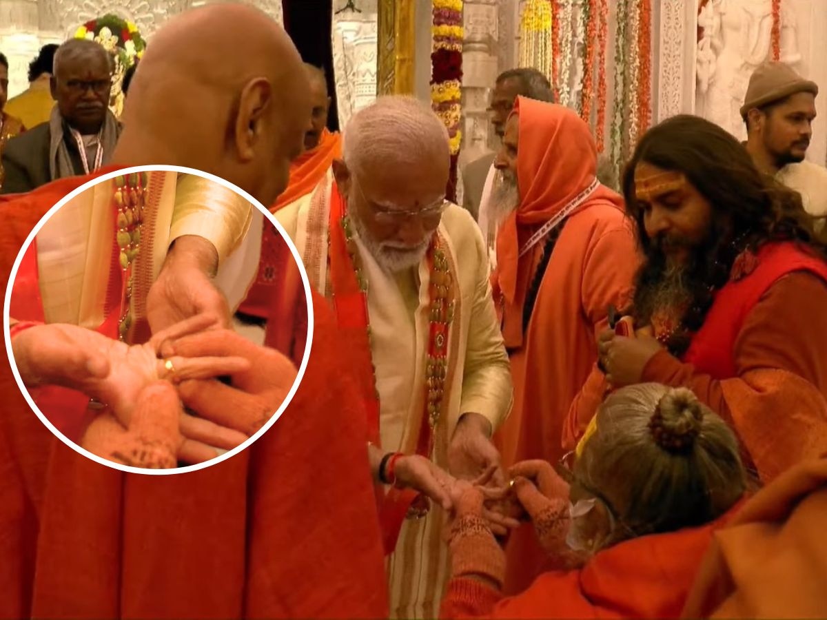 राम मंदिरात पंतप्रधान नरेंद्र मोदींना सोन्याची अंगठी कोणी दिली? आणि का? title=