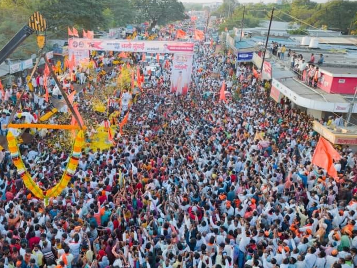 Maratha Reservation Manoj Jarange Padyatra Antarwali sarati to Mumbai