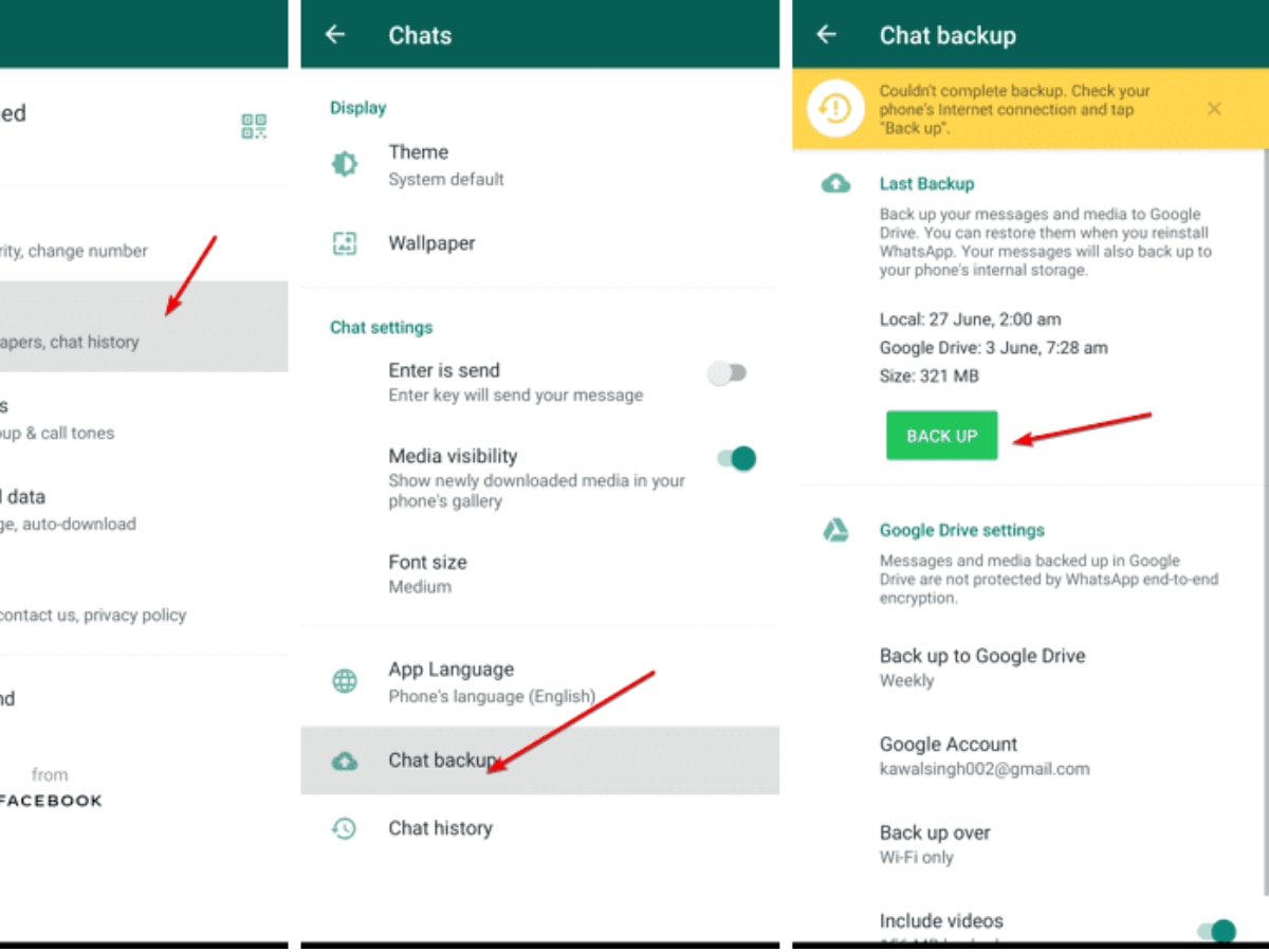 WhatsApp Chat Backup take Money From Users google Drive