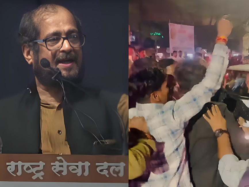 Pune News : पुण्यात हायव्होल्टेज ड्रामा! पत्रकार निखिल वागळे यांची गाडी फोडली!