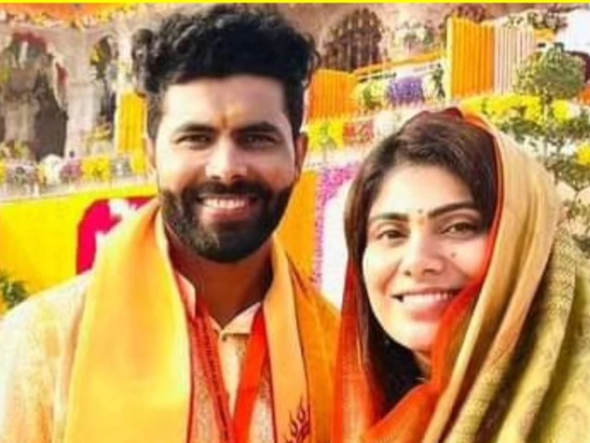 Ravindra Jadeja angry Reaction of Father Interview affect Wife Rivaba Image