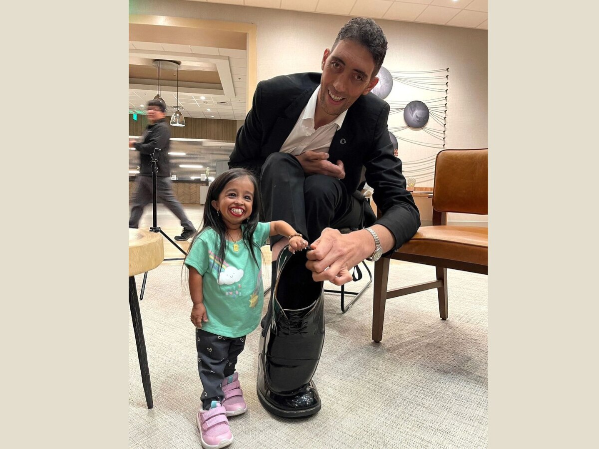 Tallest Man And Shortest Woman in California 