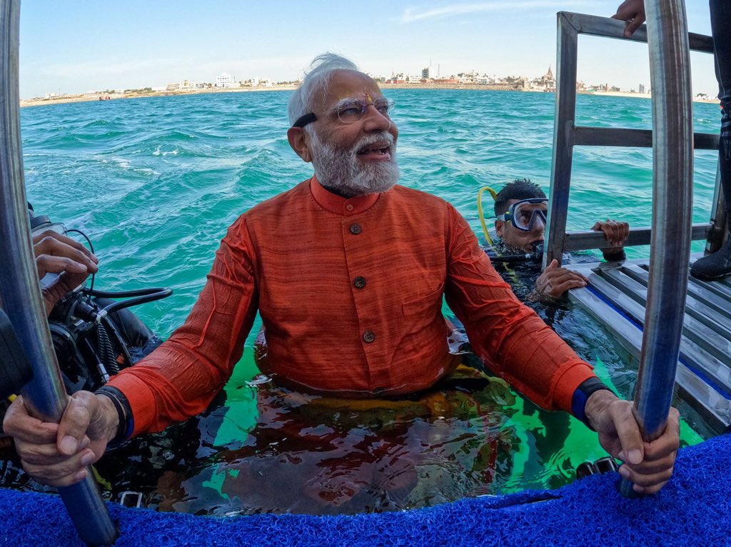 PM Modi Visited Underwater Dwarka City