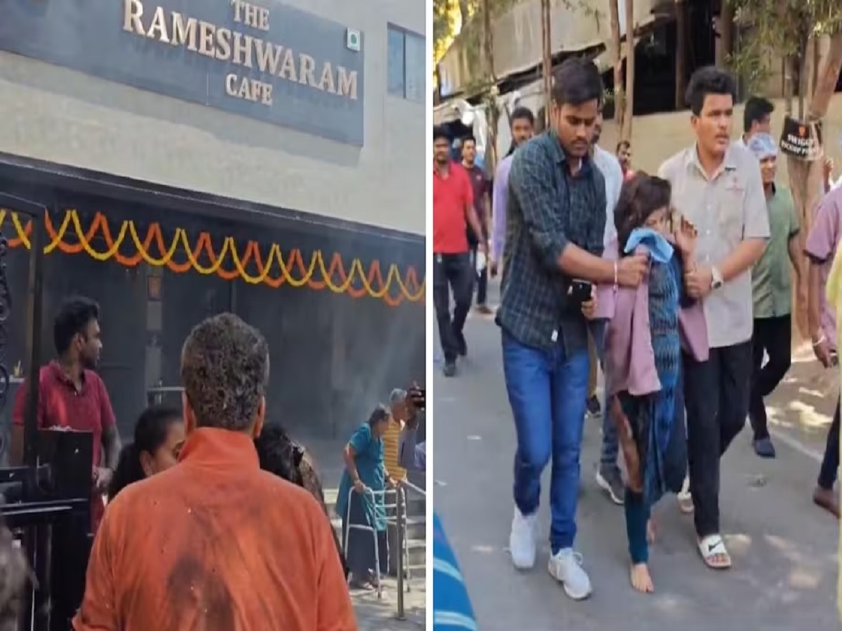 बंगळुरुच्या प्रसिद्ध  Rameshwaram Cafec मध्ये बॉम्बस्फोट; काऊंटरवर ठेवलेल्या बॅगेचा अचानक स्फोट झाला title=