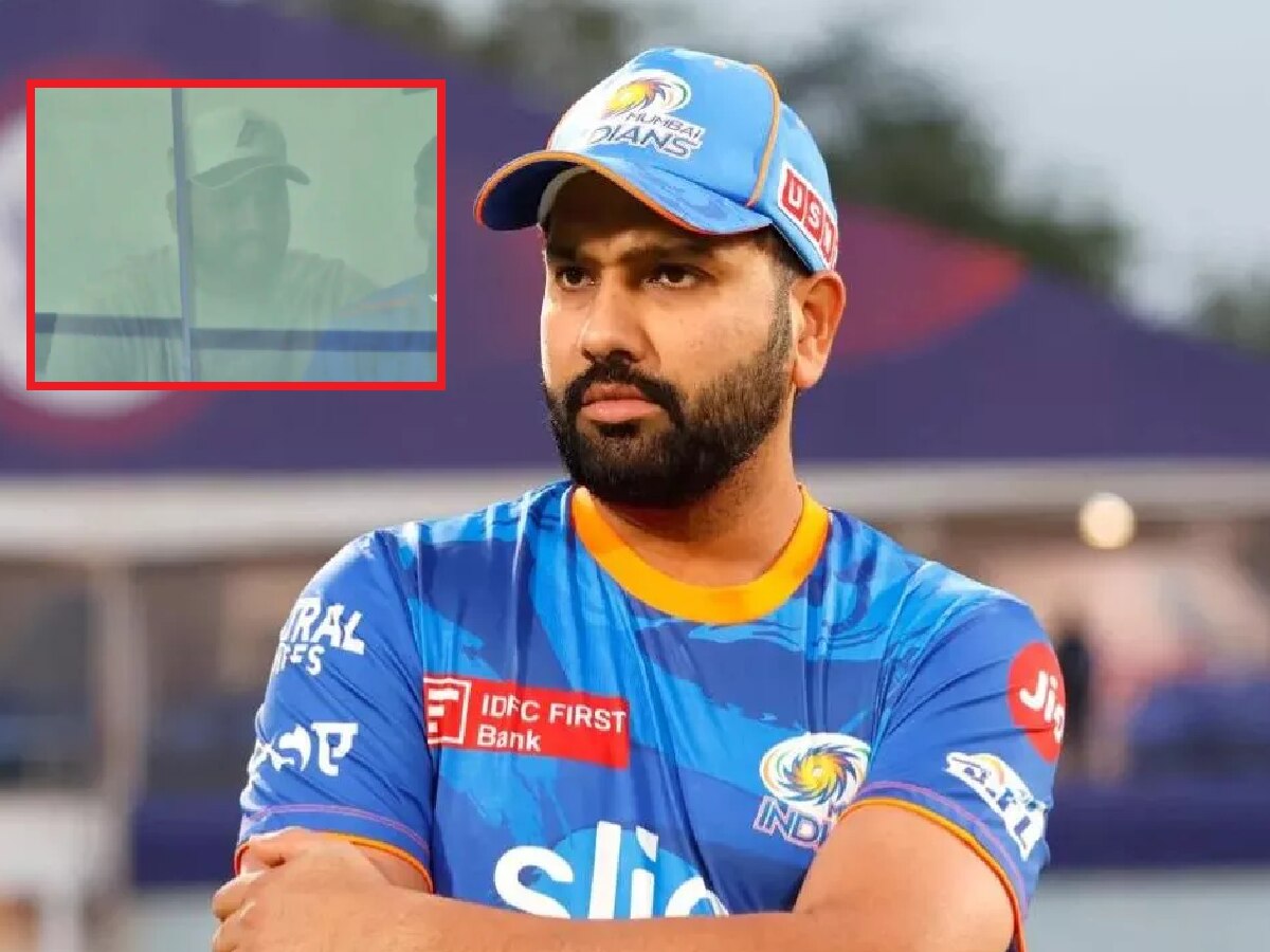 Rohit Sharma: मुंबई इंडियन्स नाही तर 'या' टीमच्या ड्रेसिंग रूममध्ये पोहोचला रोहित; Video व्हायरल झाल्याने खळबळ title=