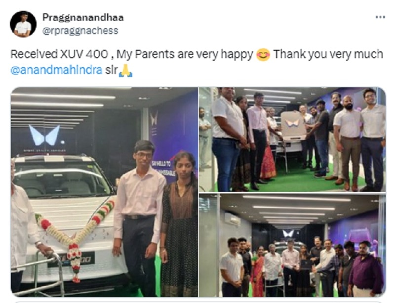 Anand Mahindra Gifted XUV400 EV To This Player