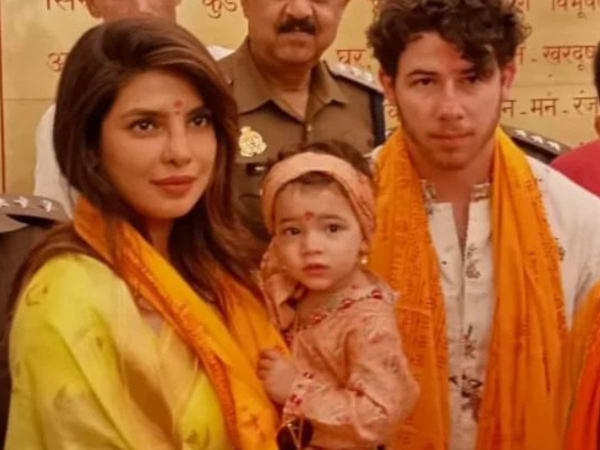 Priyanka Chopra offered prayers at Ram Mandir in Ayodhya with Nick Jonas and daughter Maltie See Photos