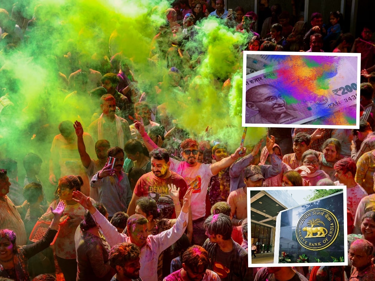 Holi Celebration: धुळवडीत रंग लागलेल्या नोटा बाजारात वापरु शकतो का? समजून घ्या RBI चा नियम  title=