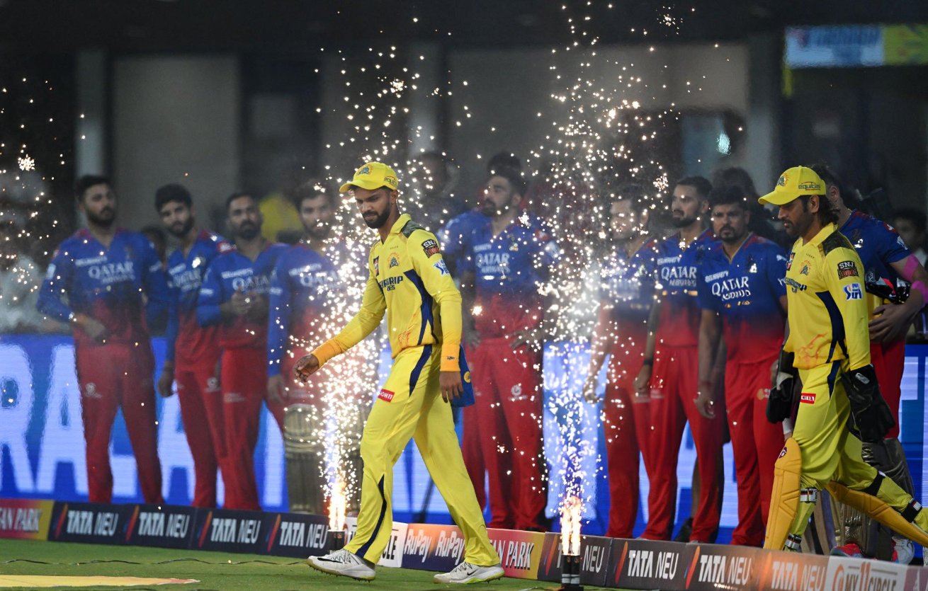 Dhoni Poster Banner In Match Against IPL 2024 First Match Vs RCB