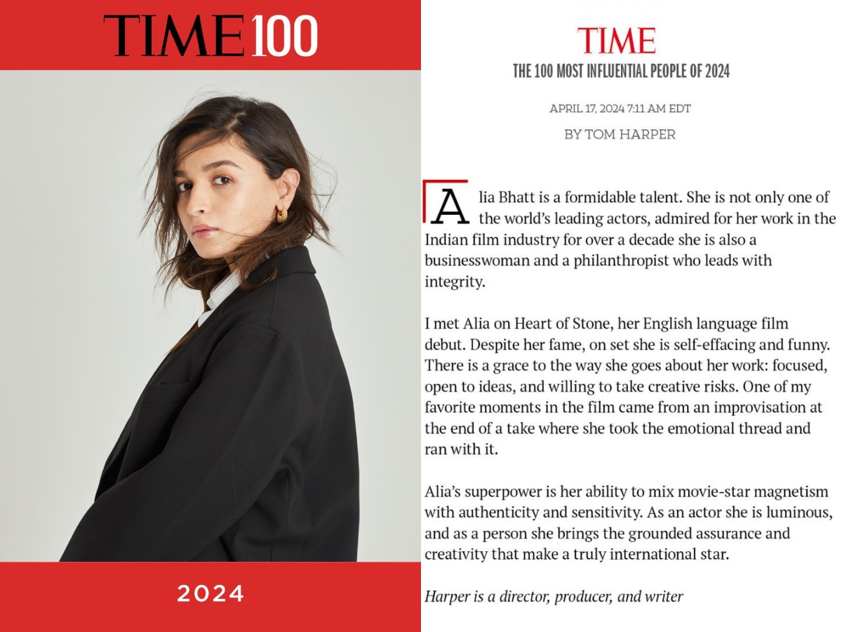 Bollywood Actress Alia Bhatt Name Included in Times 100 Most Influential People list 