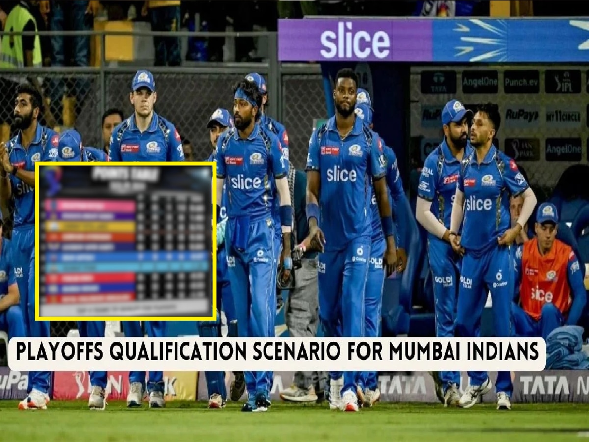 Mumbai Indians Playoff Scenario: थांबा...! मुंबईला अजूनही प्लेऑफ गाठण्याची संधी; पाहा कसं आहे समीकरण title=