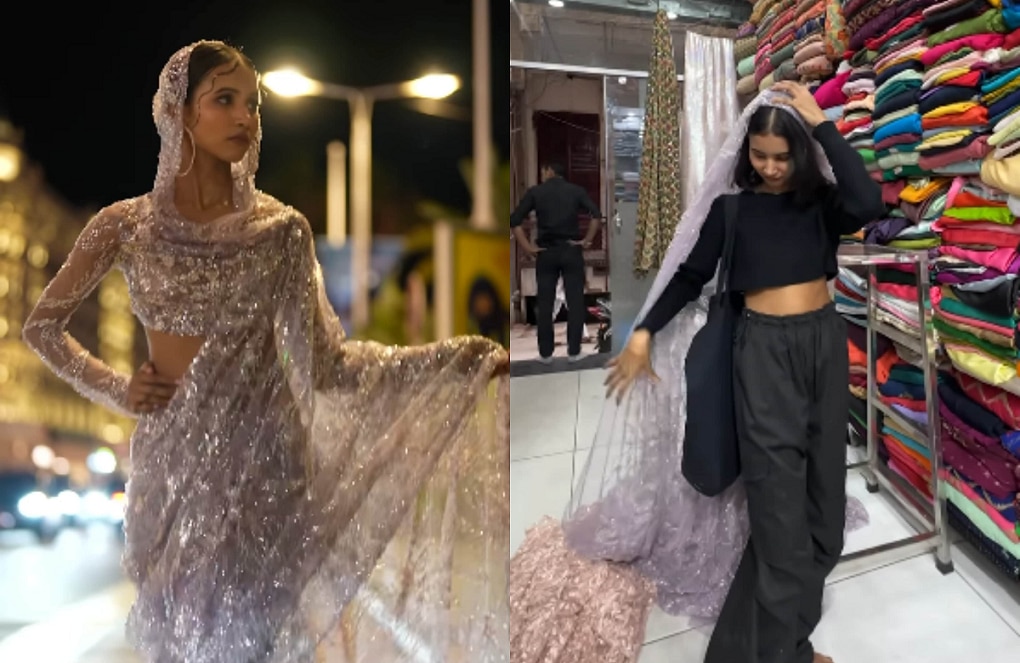 Nancy Tyagi again turns heads with self-made hand embroidery saree in second Cannes appearance