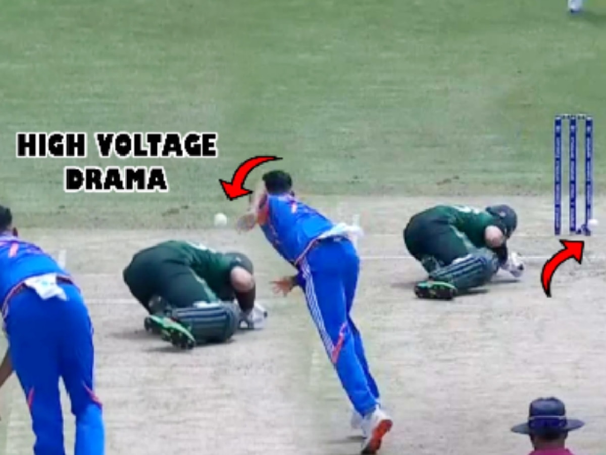 Video: Ind vs Pak मॅचमध्ये High Voltage Drama! सिराजने रिझवानला बॉल फेकून मारला अन्.. title=