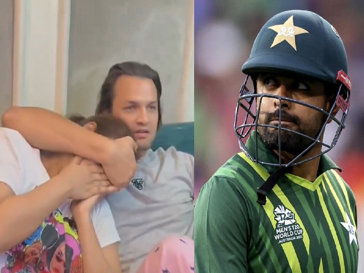 IND vs PAK: बेशरम लोकांनी वहिनीला पण...; तोंड लपवून का रडू लागली पाकिस्तानी खेळाडूची बायको? पाहा Video title=