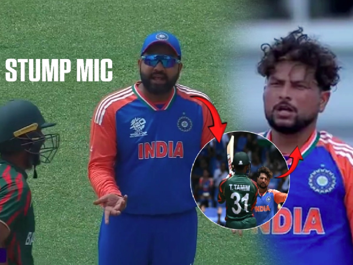 Video: 'काय करतोय? तो आताच..', रोहितने कुलदीपला झापलं! Stump Mic मध्ये झालं रेकॉर्ड title=