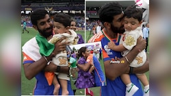 Jasprit Bumrah : विजयाचा आनंद मुलासोबत शेअर करणारा 'बाप'माणूस... जसप्रीत बुमराह Complete Family Man