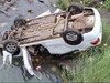 पुलाचा कठडा तोडून कार थेट नदीत कोसळली, एक ठार; नाशिकच्या अपघाताची भयावह दृश्य