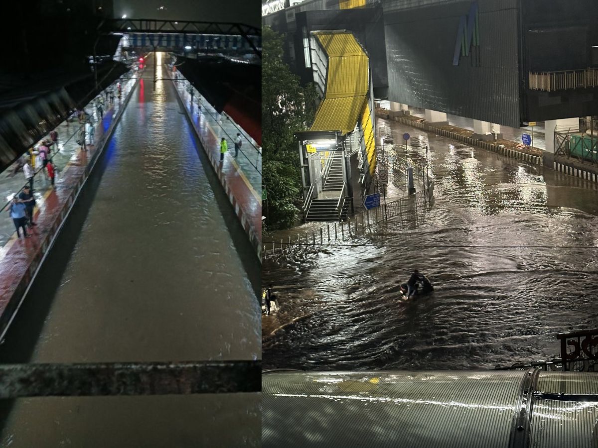 Heavy Rain In Mumbai Suburbs Water Logging Railway Tracks Photos 